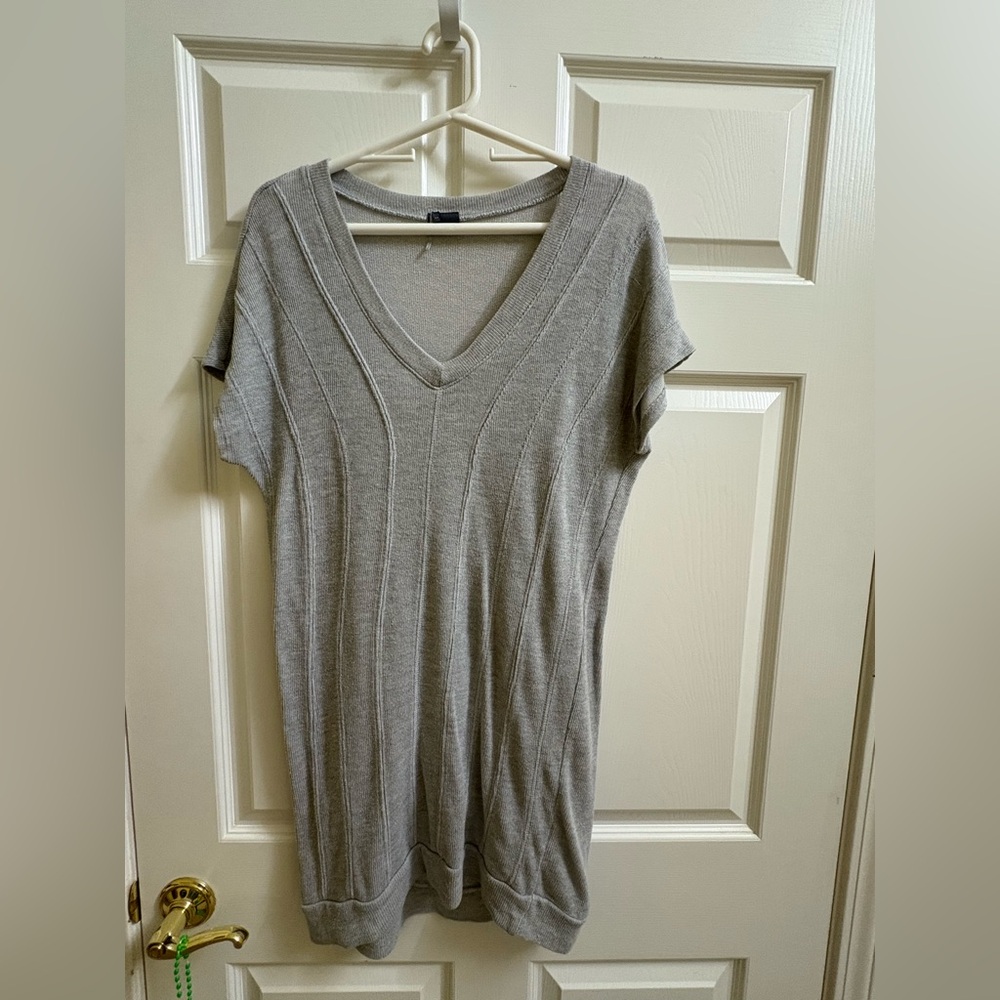 Sparkle & Fade Light Gray V-Neck Tee